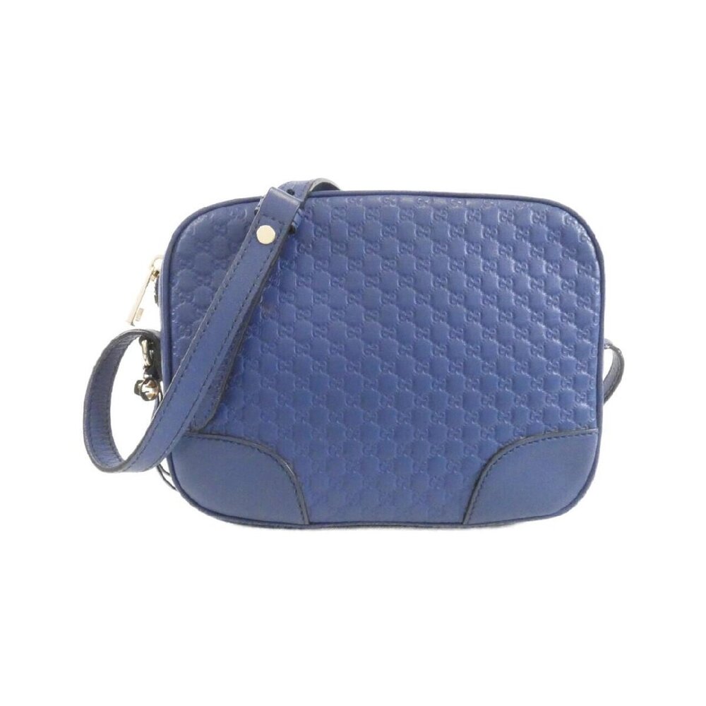 Gucci Bree Microguccissima Crossbody Bag Caspian Blue embossed leather